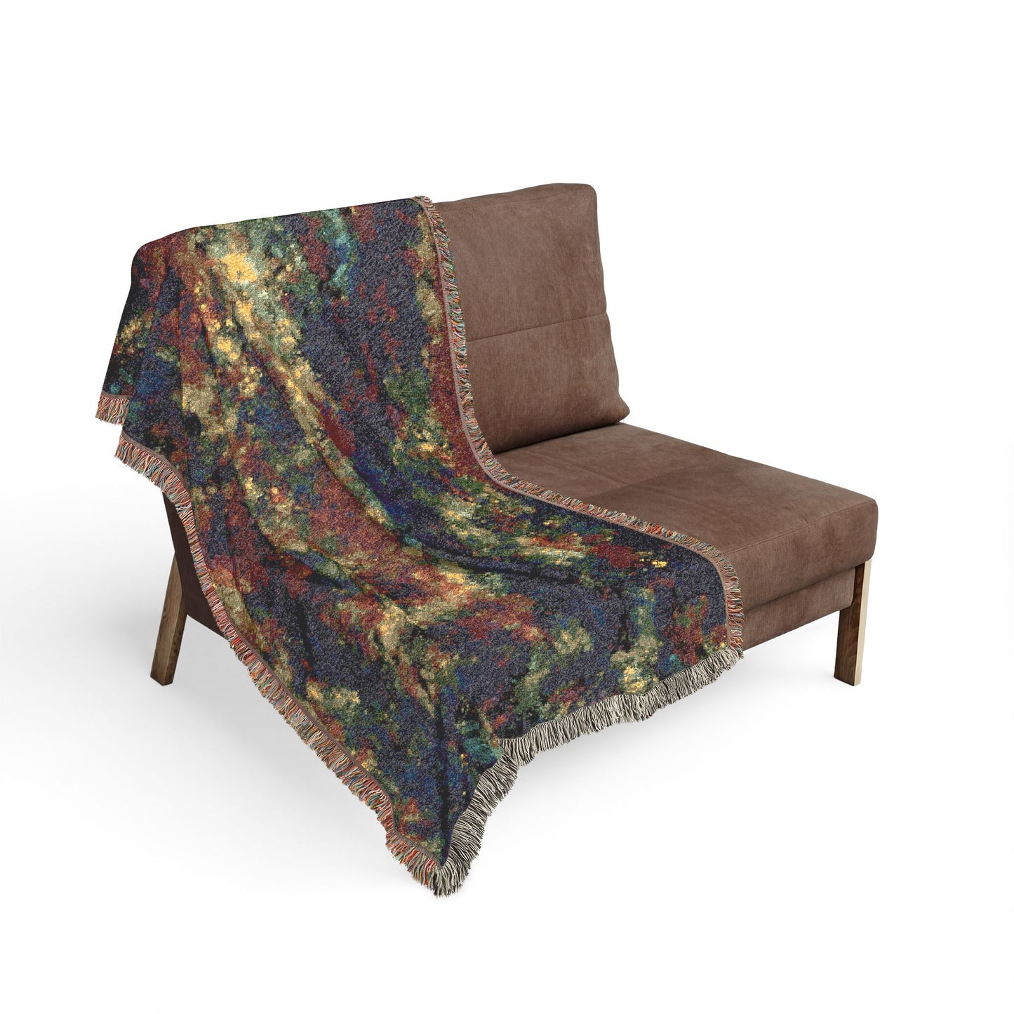 Abstract Tie Dye Mosaic Woven Blanket