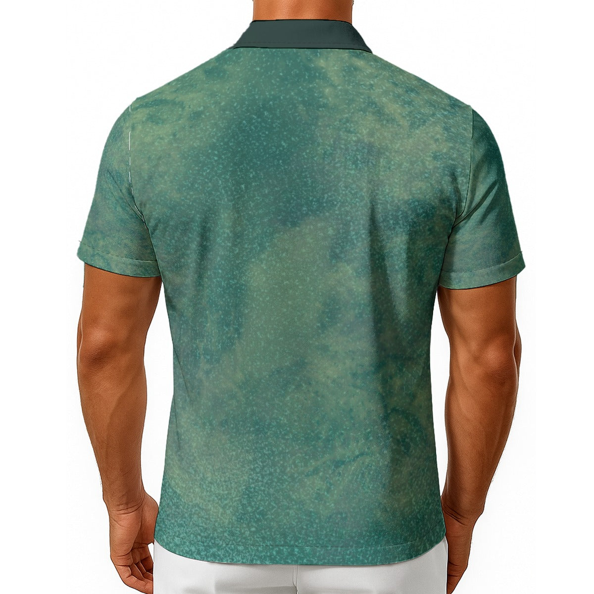 All-Over Print Men's Hawaiian Shirt With Button Closure