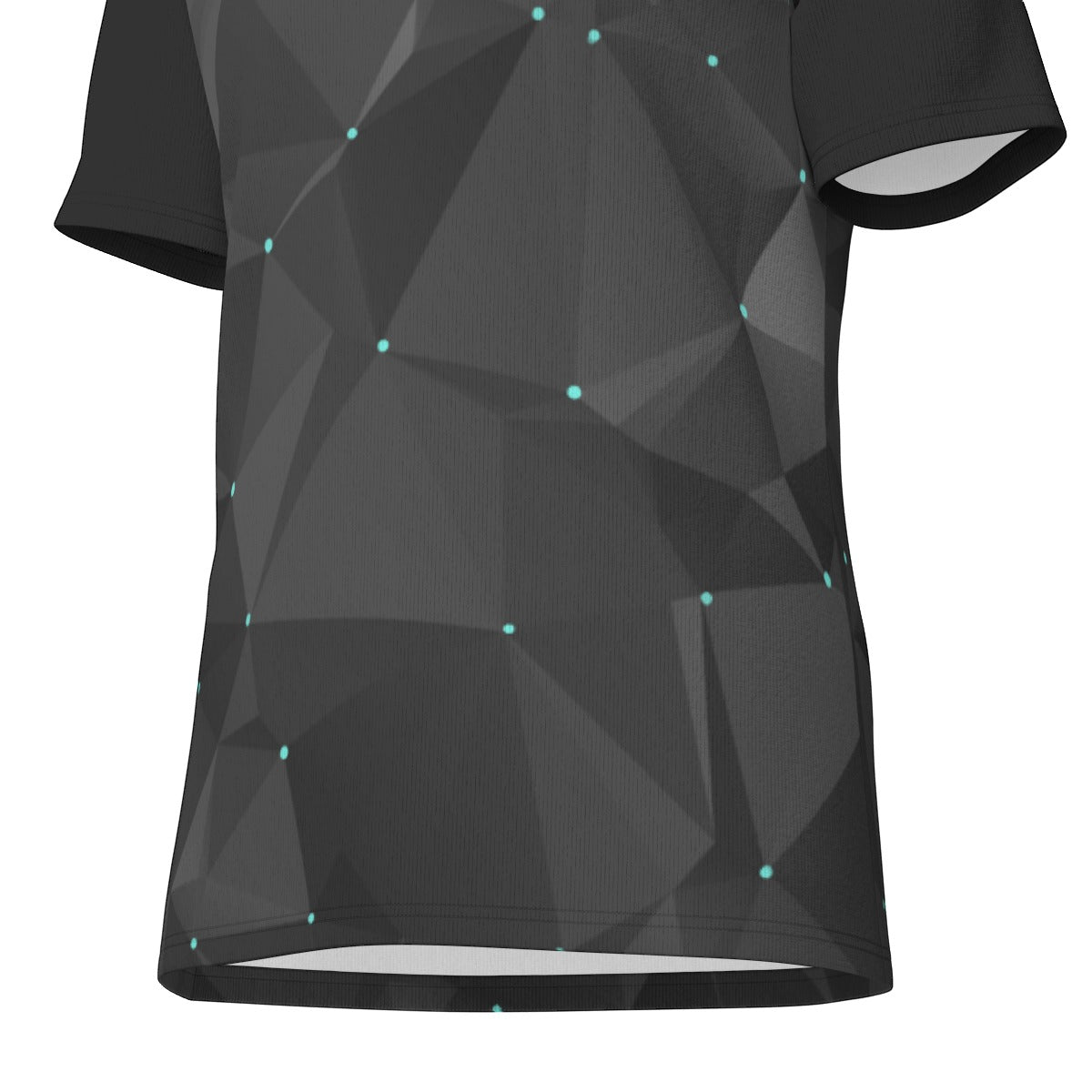 Black Geometric Men's O-Neck T-Shirt
