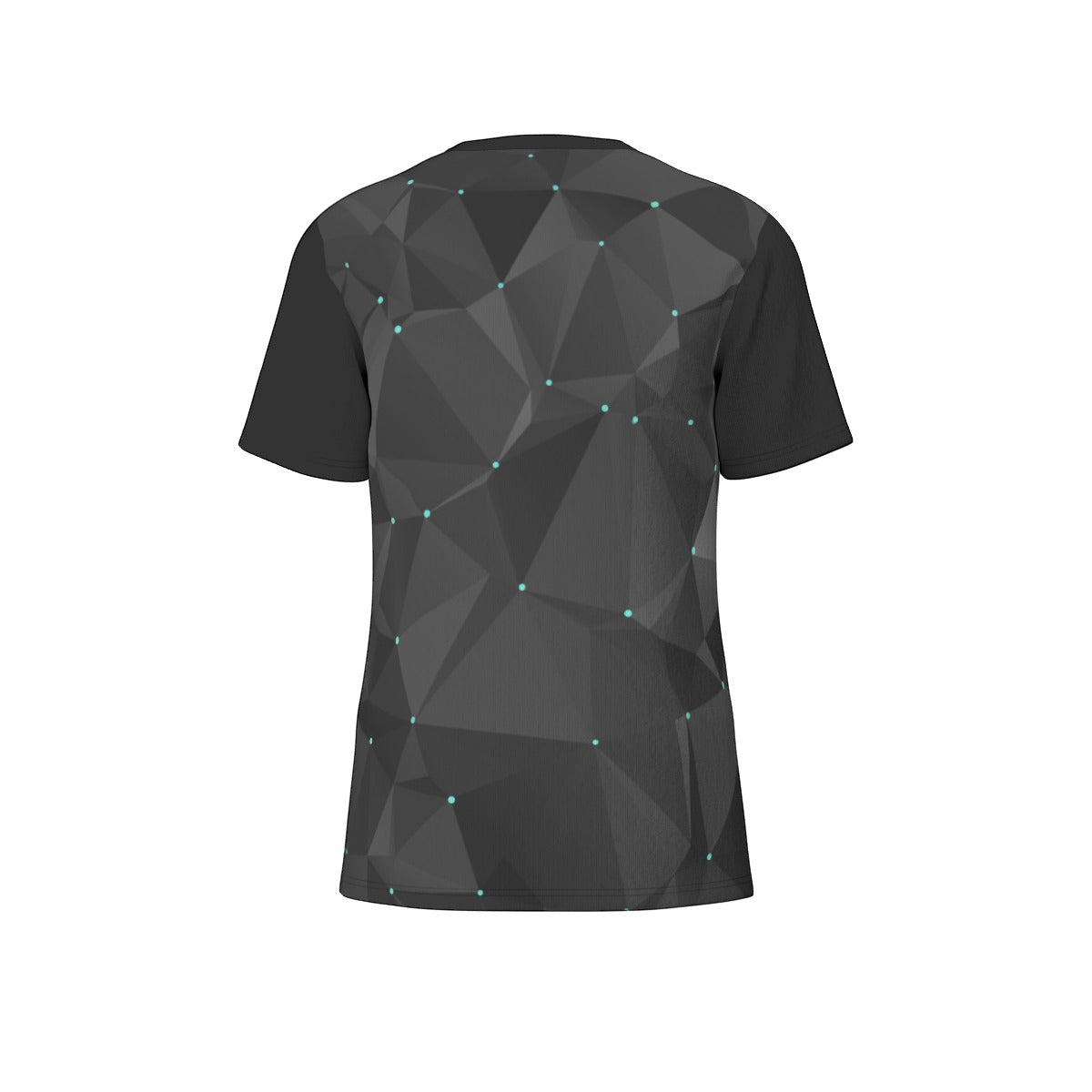 Black Geometric Men's O-Neck T-Shirt